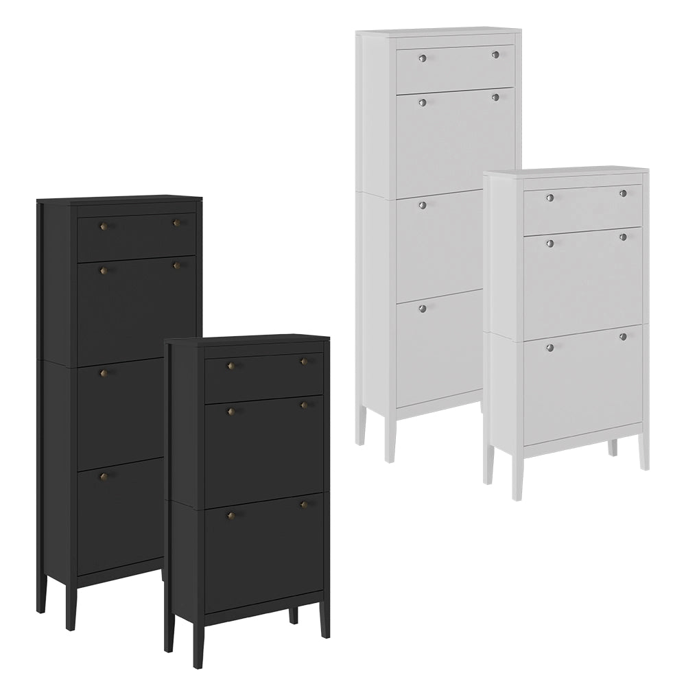 Vicco Armadio per le scarpe Nero 60 x 153 cm 3 scomparti