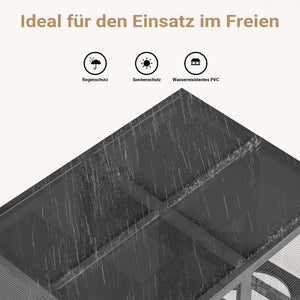 Recinto per gatti da esterno 116 x 82 x 175,7 cm, legno, tetto in PVC, 5 livelli, recinto per gatti per giardino, balcone, rifugi