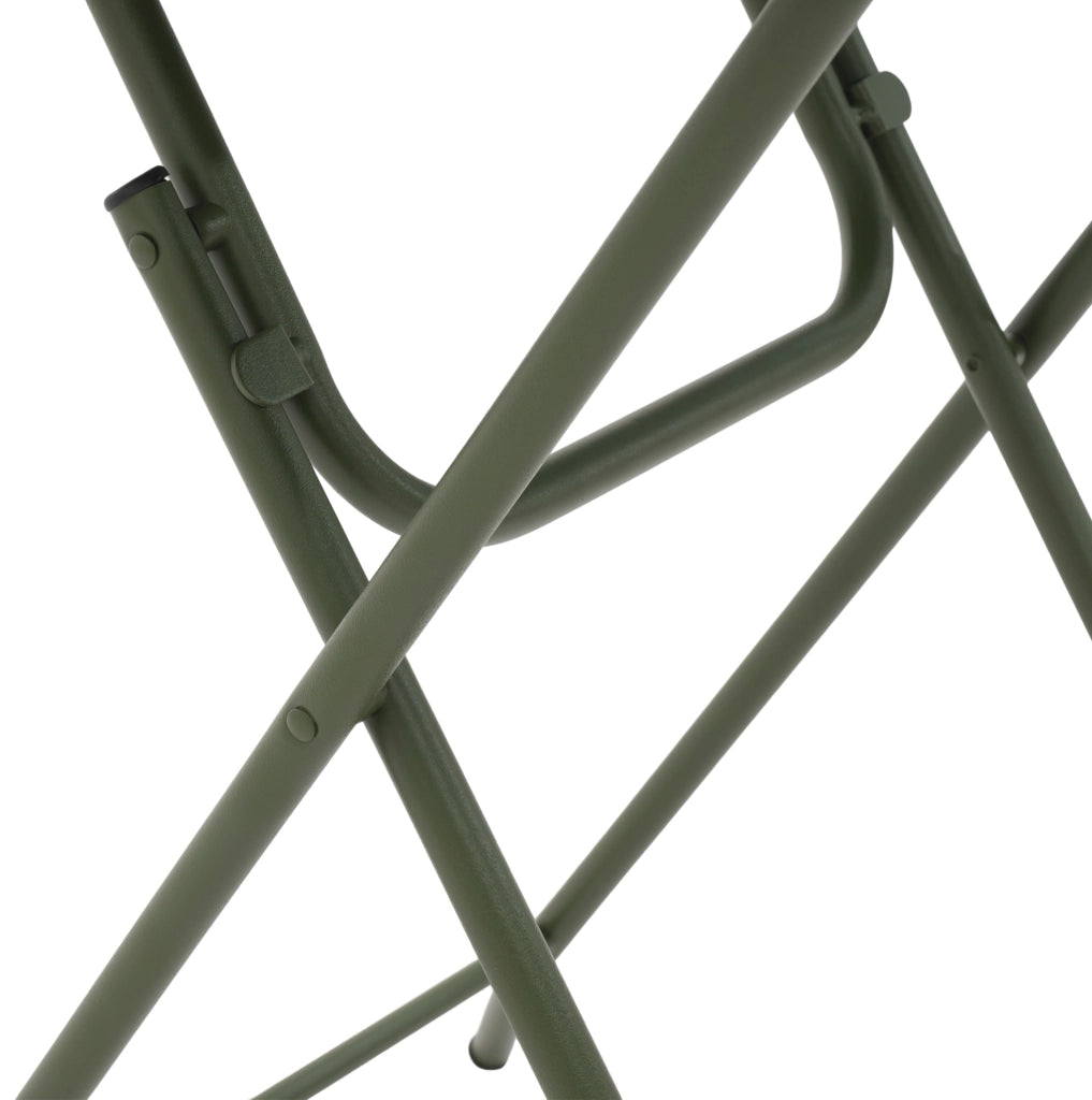 Set bistrot da esterno pieghevole verde con 2 sedie e tavolo