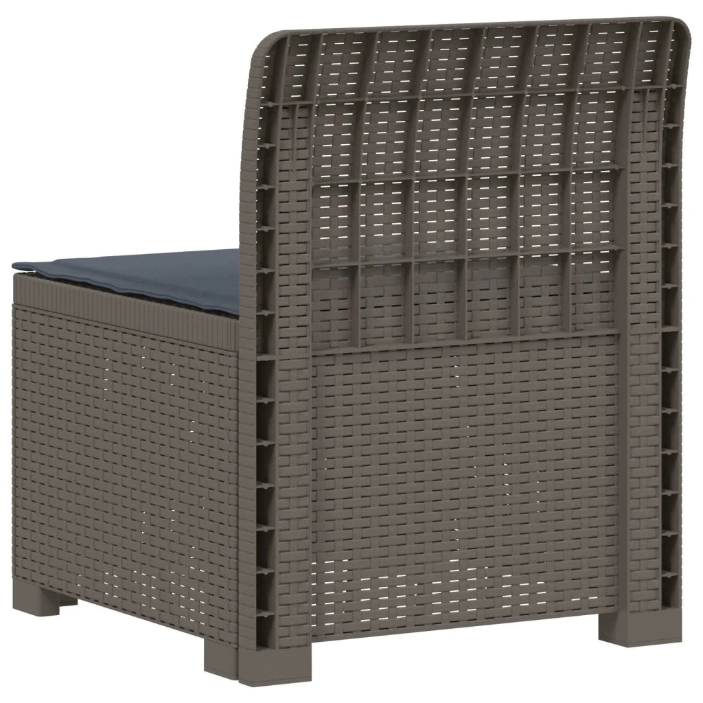 Divano da esterno-Divano da Giardino a 1 Posto con Cuscino Aspetto Rattan PP 579411
