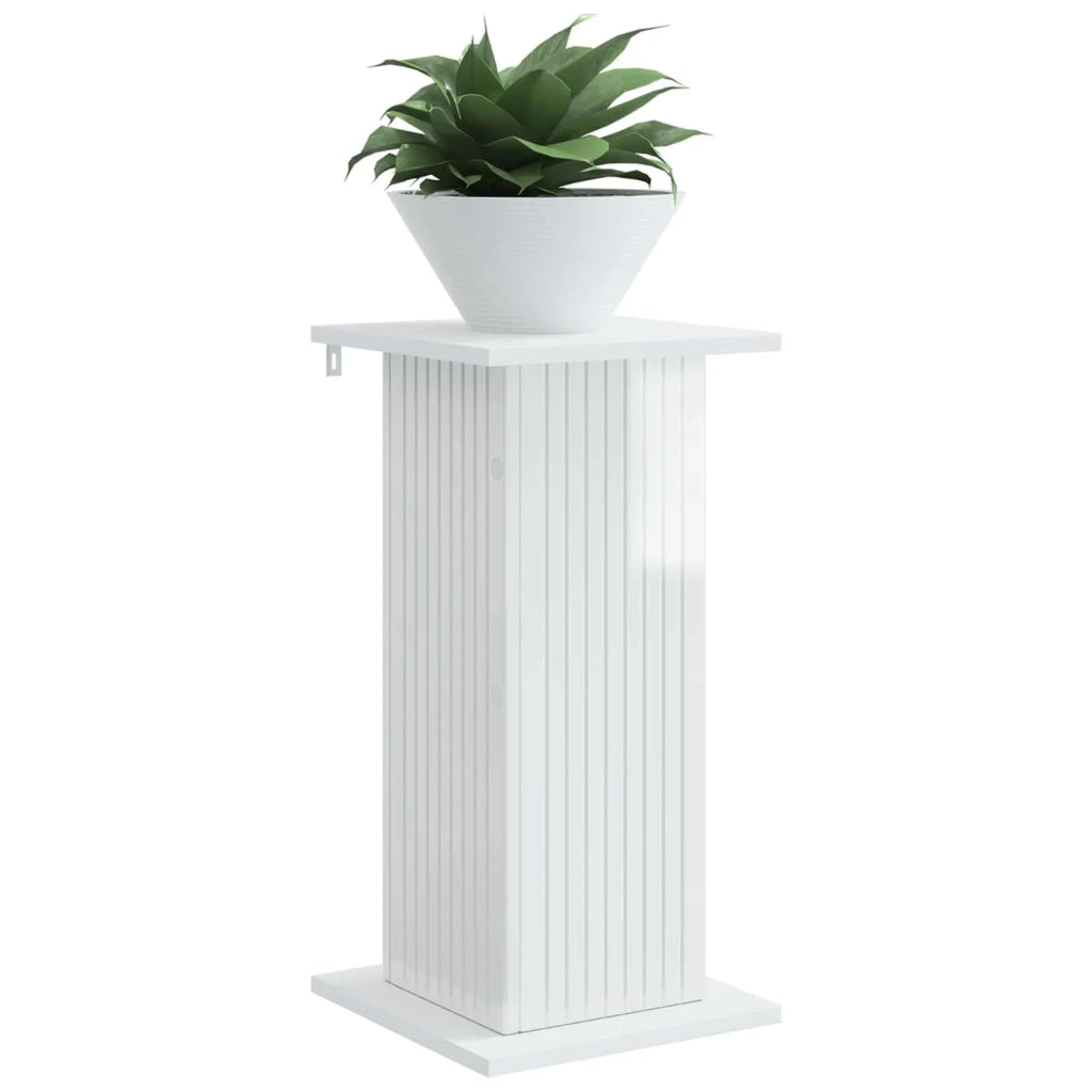 Supporto per piante 2 pcs Bianco Lucido 30,5 x 30 x 60,5 cm