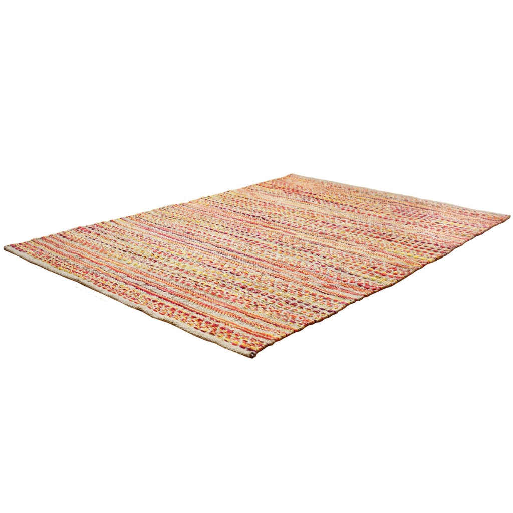 Tappeto intrecciato Sienna 700 in juta e cotone rosso
