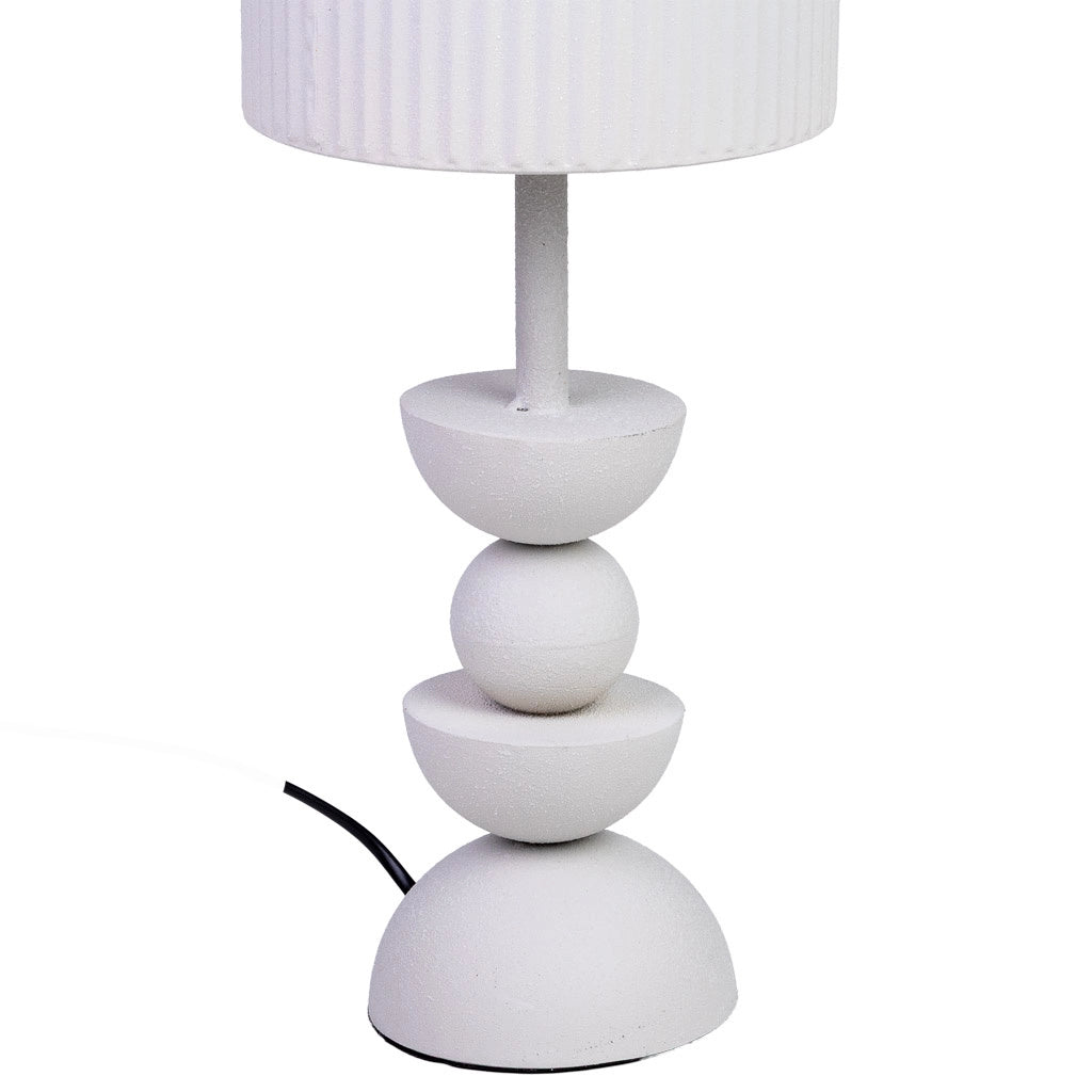 Lampada da tavolo metallo bianco 18x18x56h cm
