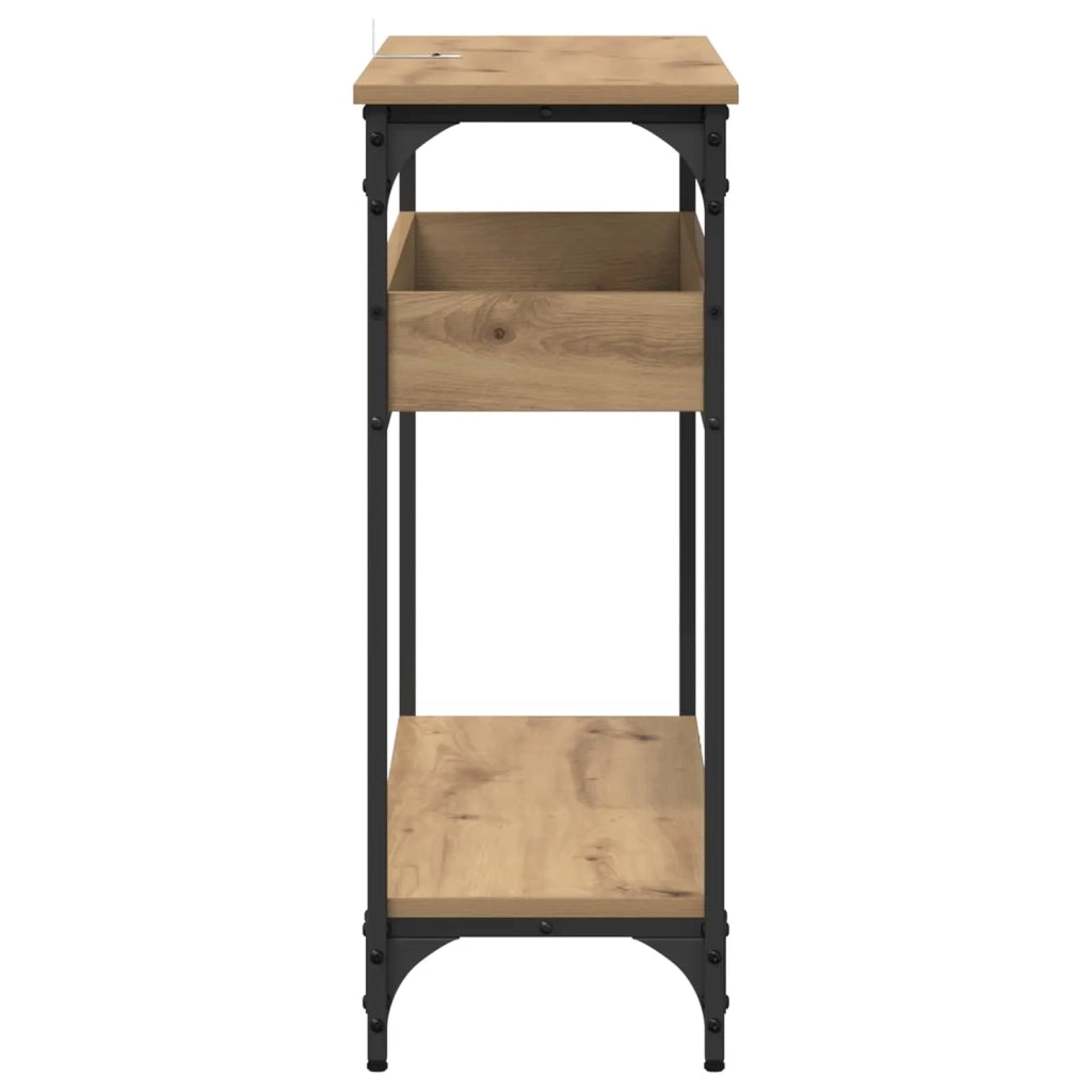 Tavolo consolle rovere artigianale 100 x 29 x 75 cm