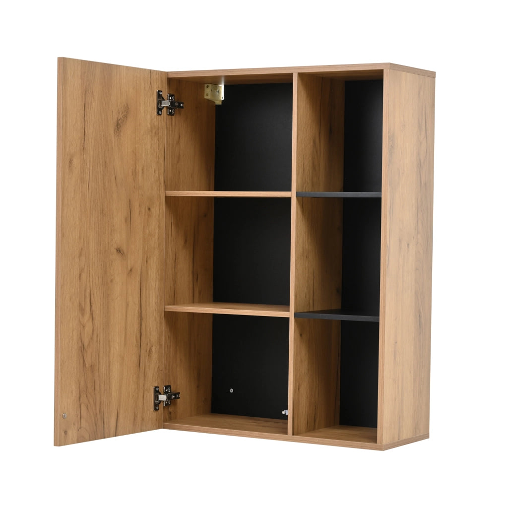 Set mobili TV con lunghezza regolabile in pannello truciolare naturale e nero