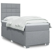 Giroletto a Molle con Materasso Grigio Chiaro 90x200 cm Tessuto 3290371