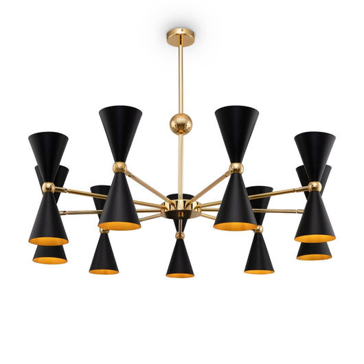 Lampada pendente Modern in Metallo Vesper Nero con Oro