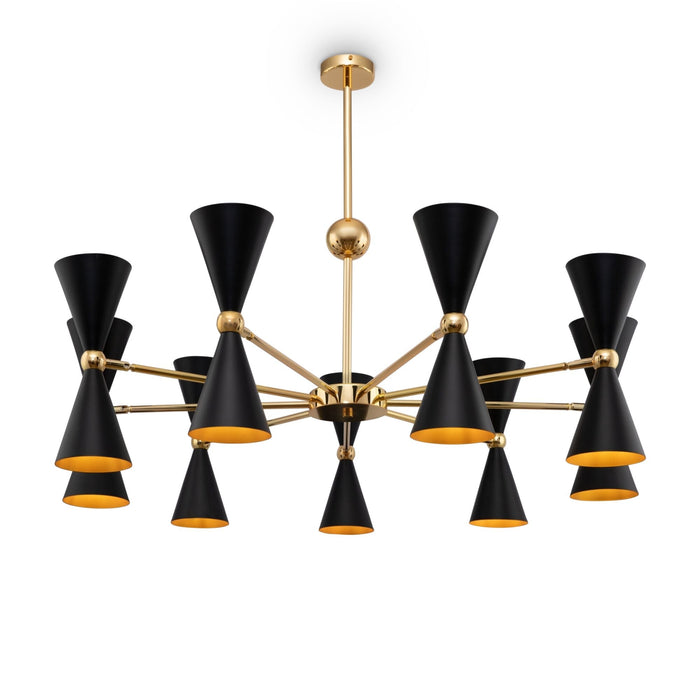 Lampada pendente Modern in Metallo Vesper Nero con Oro