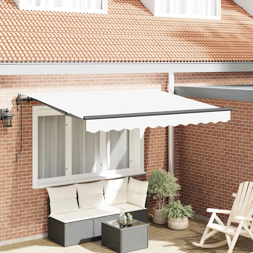 vidaXL Tenda Retrattile Bianco 250 x 200 cm Poliestere e Alluminio