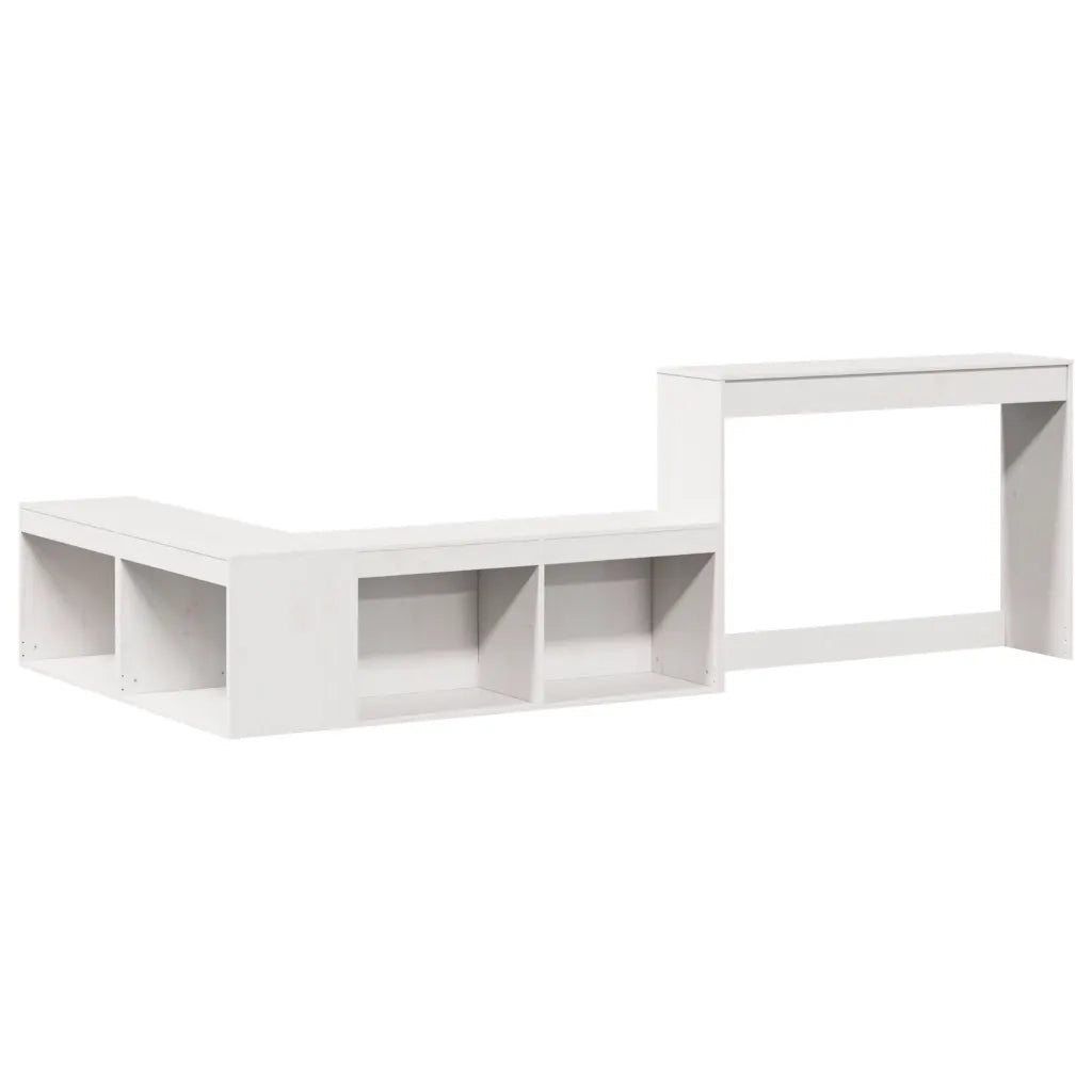 Letto senza Materasso Bianco 75x190 in Legno Massello di Pino 3309753