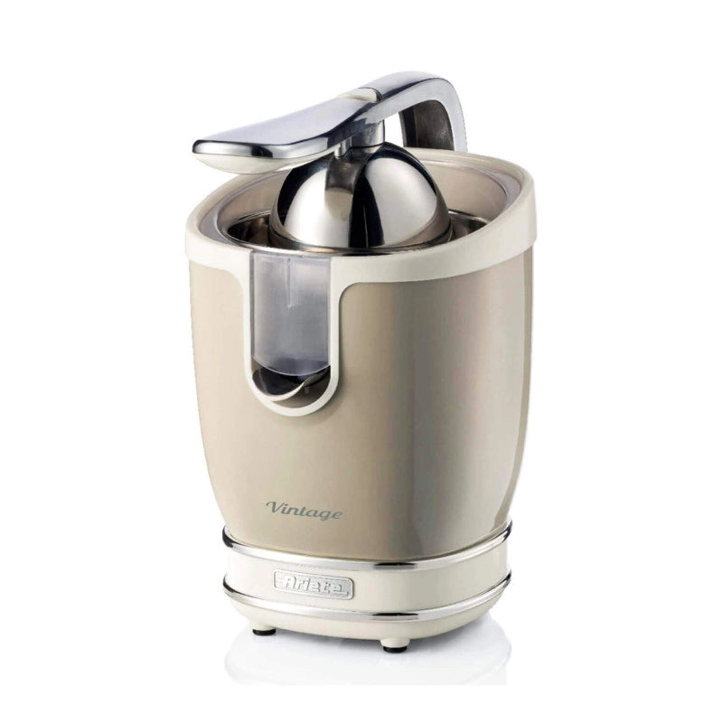 Spremiagrumi Elettrico con Leva - Motore Silenzioso - 85 Watt - Design Vintage - Beige