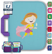 Borsa di conservazione per libri - 10 motivi - adatta per bambini, tablet e figurine Eduardino, supereroe