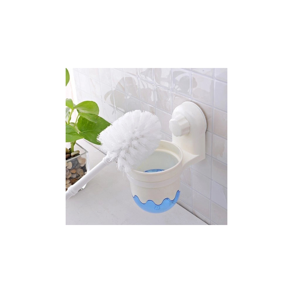 Trade Shop - Scopino Con Porta Scopino A Parete Con Attacco A Ventosa Accessori Per Bagno -
