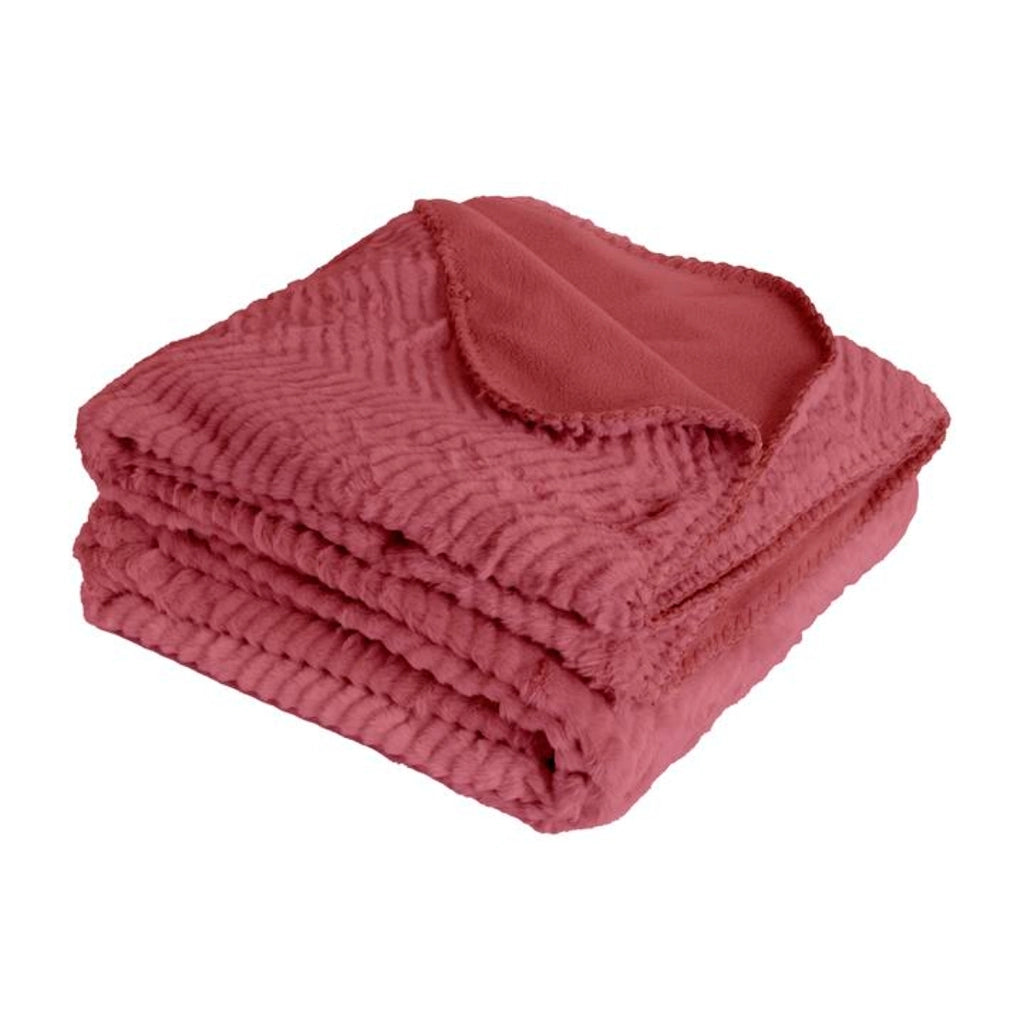 Coperta a quadri rosso lampone 130x170cm ARYNDAL