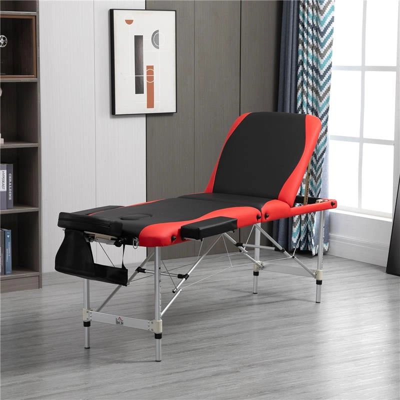 LETTINO MASSAGGI PORTATILE PIEGHEVOLE E PROFESSIONALE IN ALLUMINIO