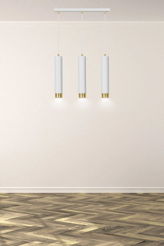 Lampadario Emibig KIBO bianco/oro 3xGU10 dimmerabile