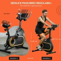 Cyclette Magnetica con Volano da 4kg, Manubrio e Sellino Regolabili