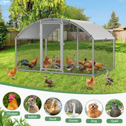 Recinzione per Polli con Design a Cappio e Tetto a Vista, 3 x 2 x 2m