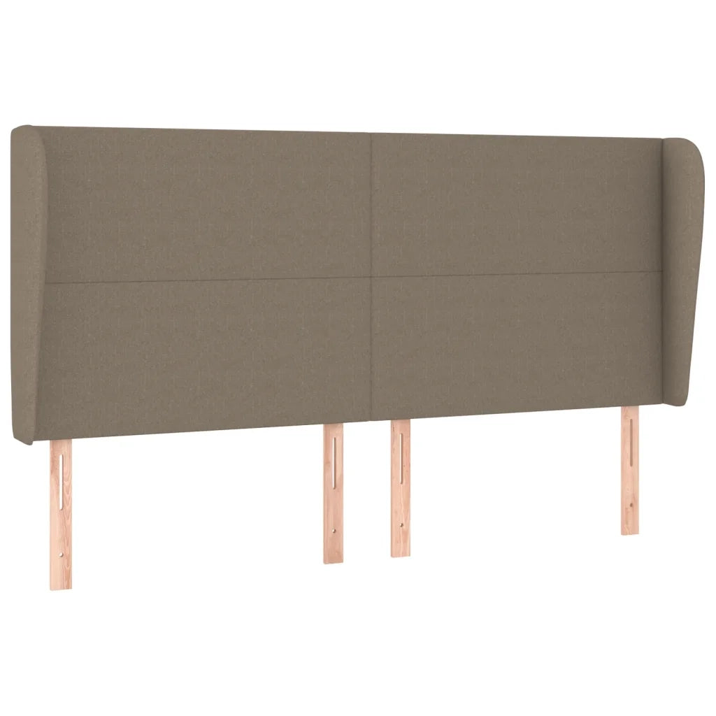 Testiera ad Orecchio-Testata con Orecchie Tortora 183x23x118/128 cm in Tessuto 259313