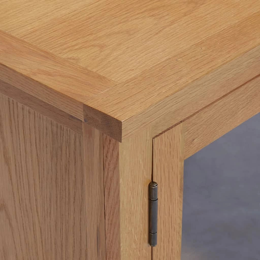 Mobile TV multimediale scaffale per televisione televisione buffet sala da pranzo soggiorno camera da letto 110 x 35 x 44 cm legno massello di rovere marrone 02_0025762