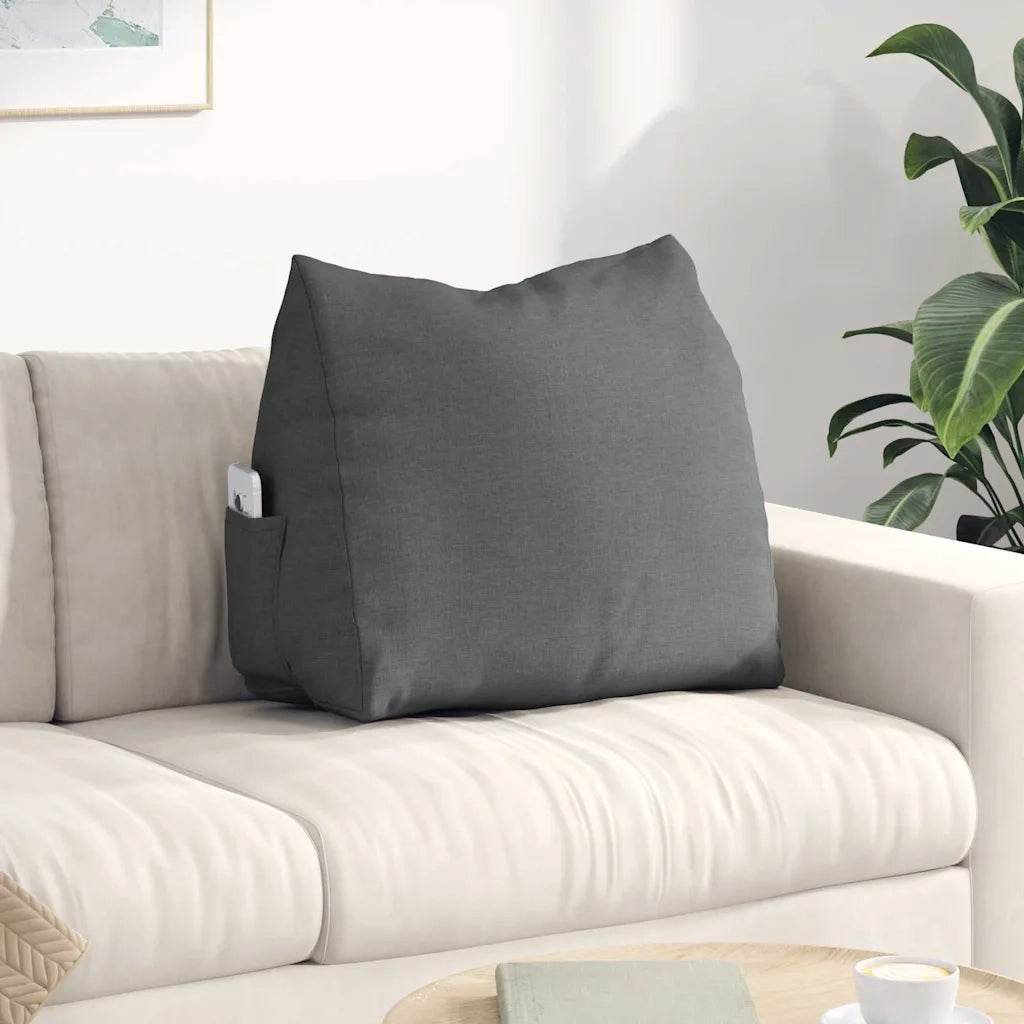 Cuscino per Schiena Grigio scuro 60 x 20 x 50 cm Tessuto 42015032