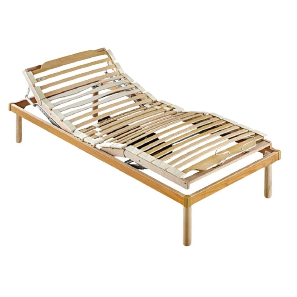 Rete elettrica singola in legno Master – Comfort su misura per il tuo riposo