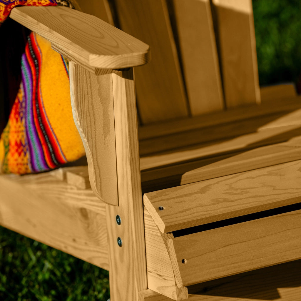 Sedia a sdraio in legno KADAX, sedia da giardino/spiaggia, comoda e robusta, ideale per il giardino.