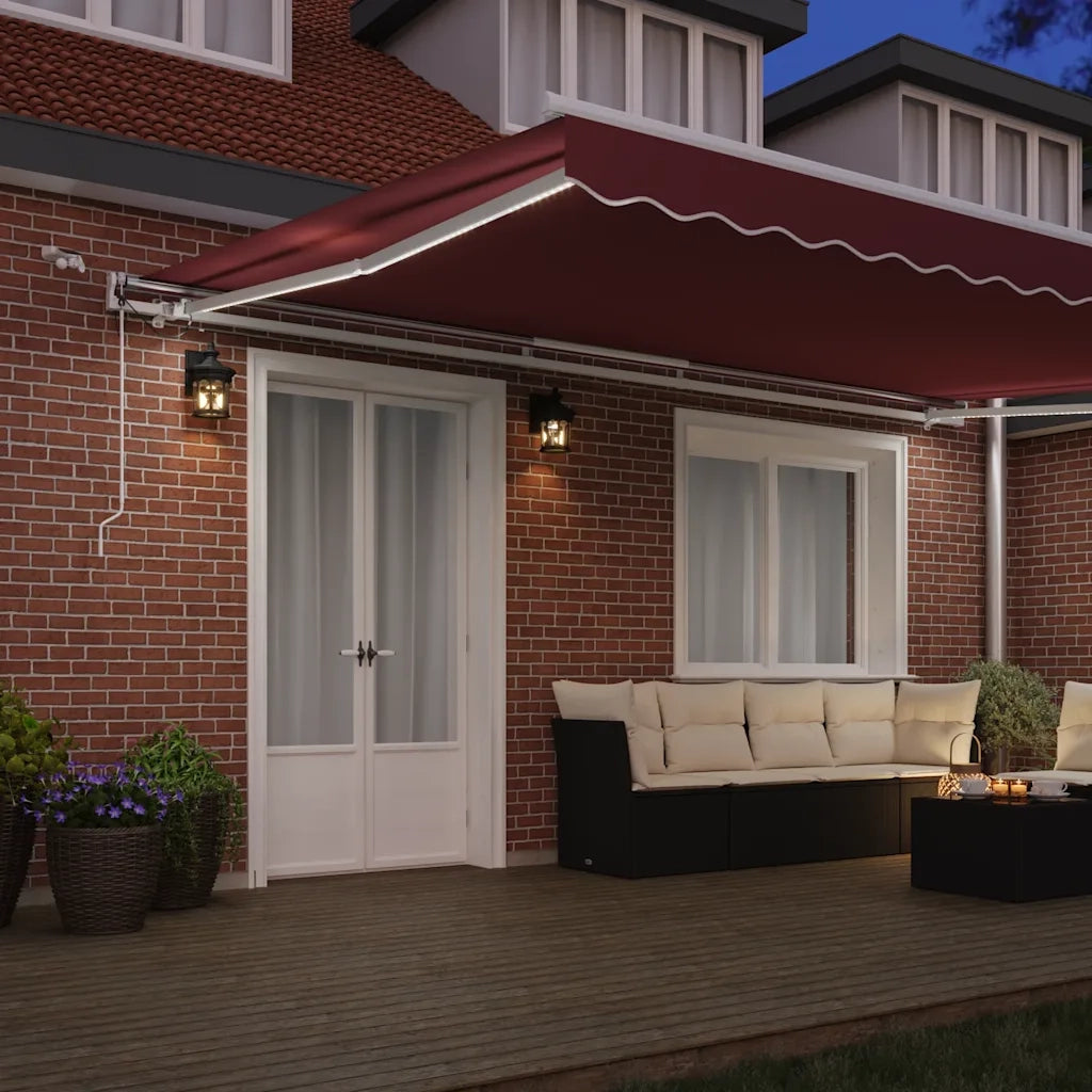Tenda da Sole Retrattile Automatica con LED BordÃ² 500x300 cm