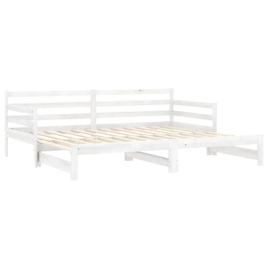 Dormeuse Estraibile 2x(90x200) cm Bianca in Massello di Pino cod mxl 65087