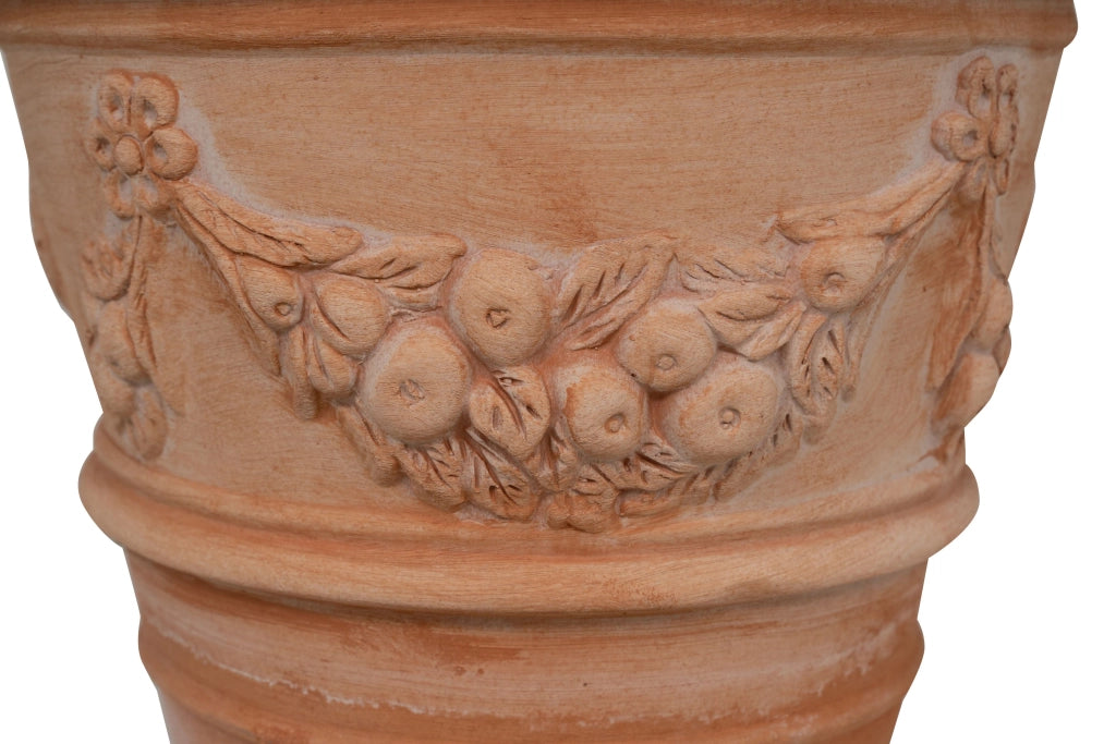 Biscottini Set 2 vasi in Terracotta 100% Made in Italy interamente Lavorati a Mano
