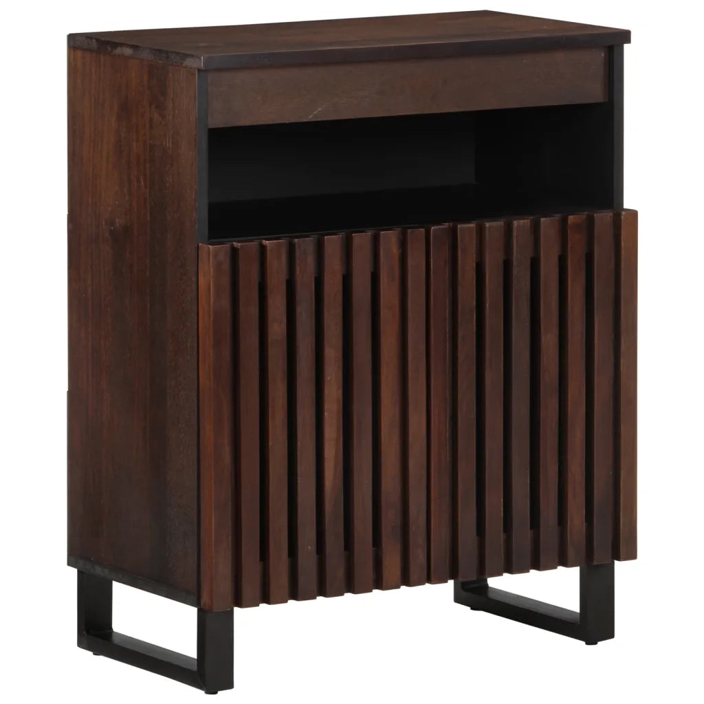 Credenza Marrone 60x34x75 cm in Legno Massello di Mango