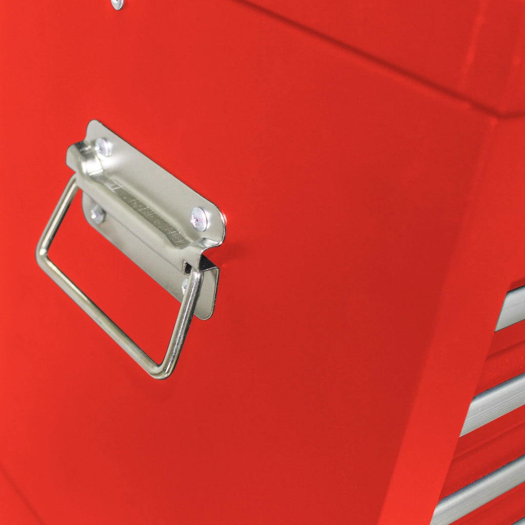 Carrello portautensili rimovibile a 6 cassetti con armadietto inferiore, ruote girevoli e chiusura, rosso