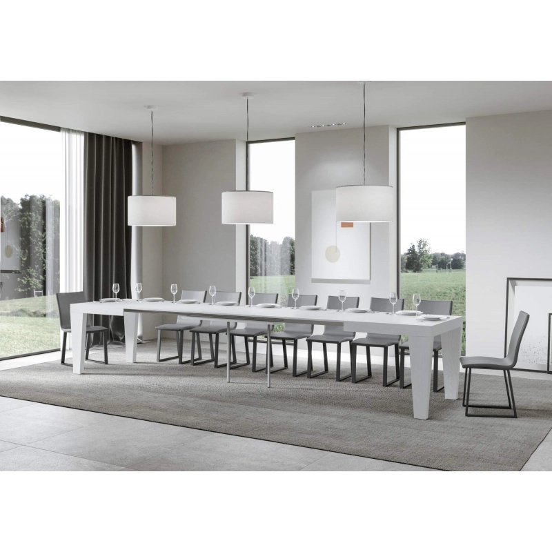 Tavolo allungabile 90x160/420 cm Spimbo - Bianco Frassino