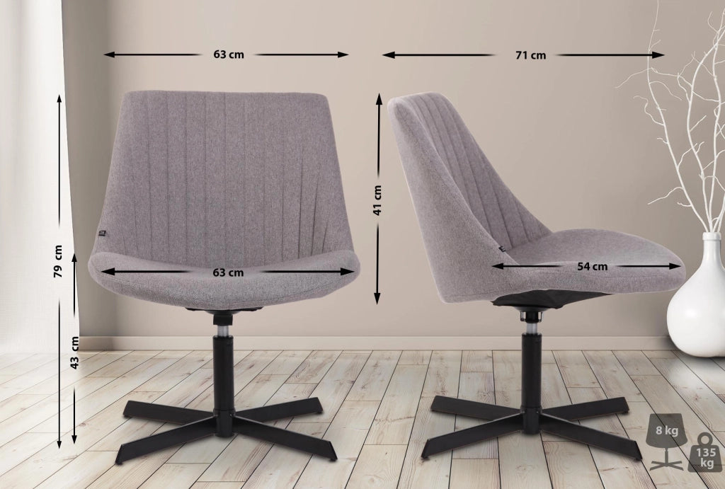 Sedia da Lounge Granby grigio