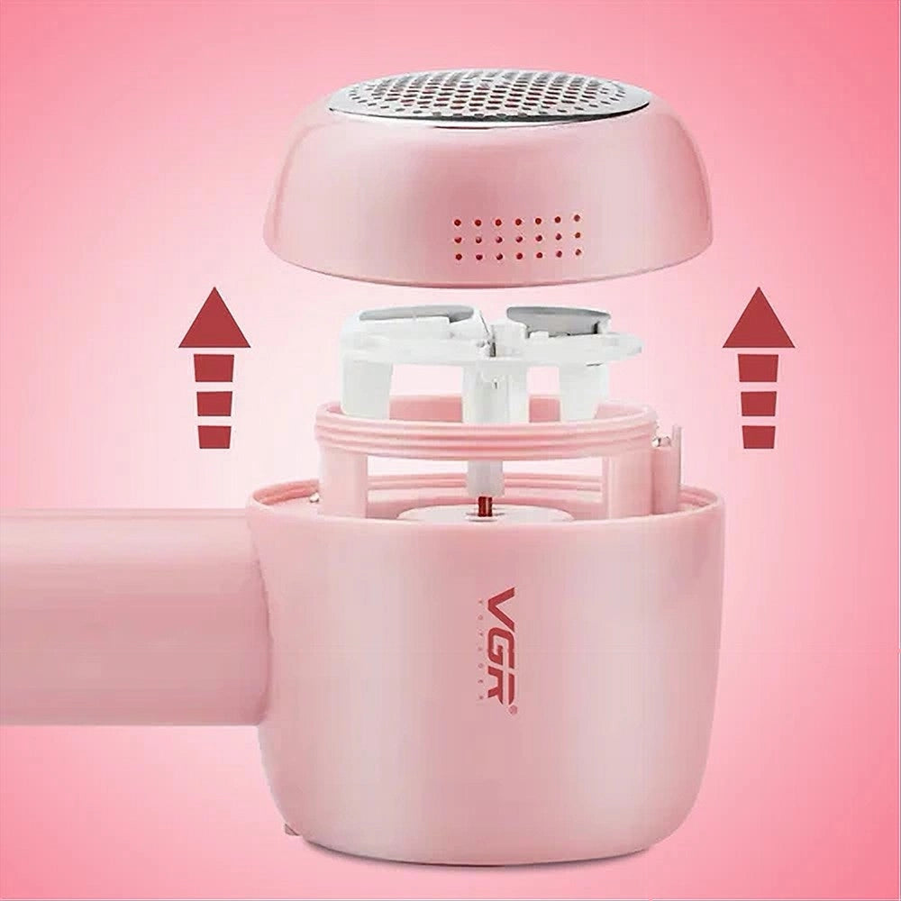 Trade Shop - Vgr V-813 Levapelucchi Professionale Ricaricabile Usb | Uso Professionale - Rosa