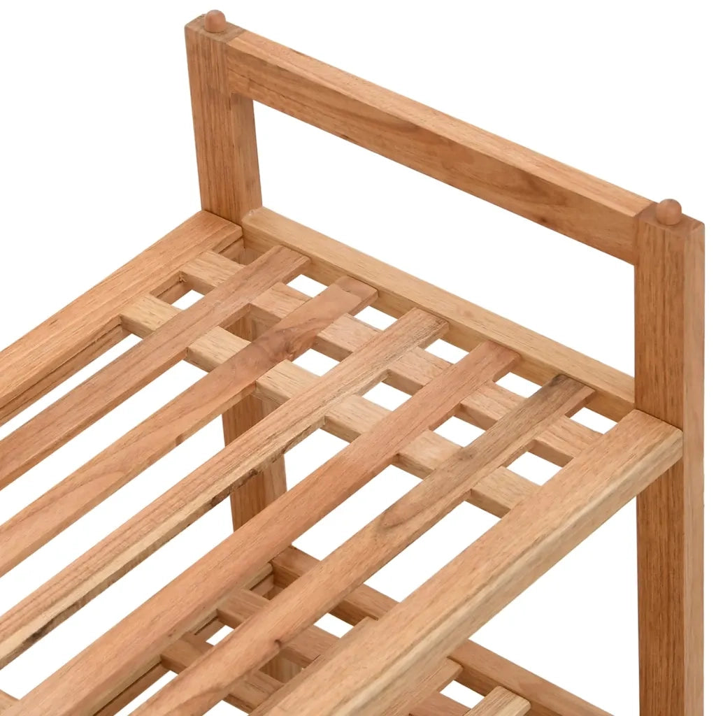 Scarpiere 2 pz-Set di 2 Scaffale per scarpe 69x27x41 cm in Legno Massello di Noce