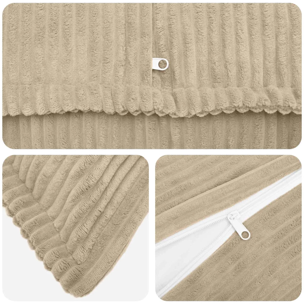 Federa 2 pz HOUTEN Tortora 50 x 75 cm corduroy 919825