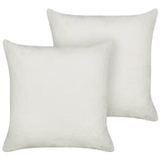 Set di 2 cuscini decorativi Bianco Boucle 60 x 60 cm fodera rimovibile con cerniera Accessori decorativi Boho