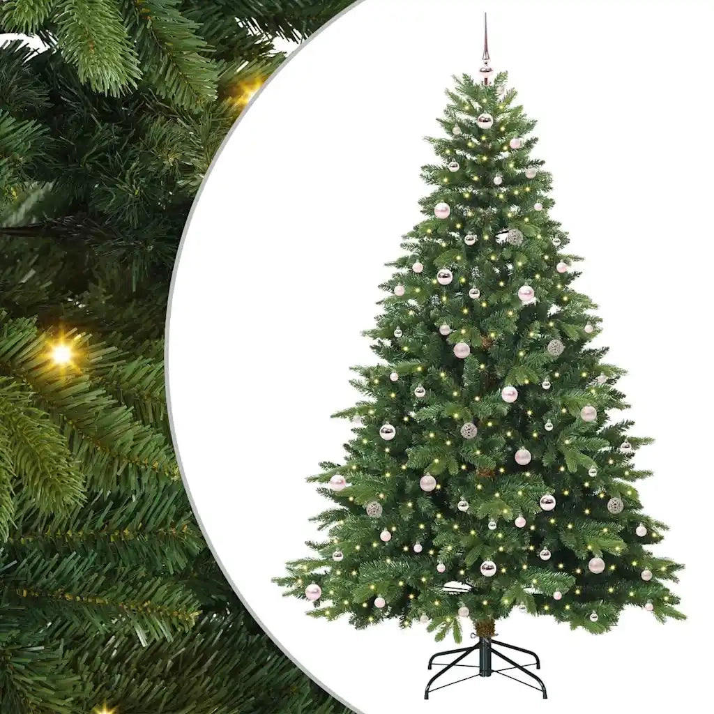 Albero di Natale artificiale con 300 LED Verde 240 cm PE e PVC 3397577