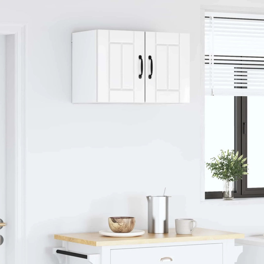 Pensile da cucina | Armadietto a muro LUCCA 2 pz Bianco Lucido 30 x 31 x 40 cm