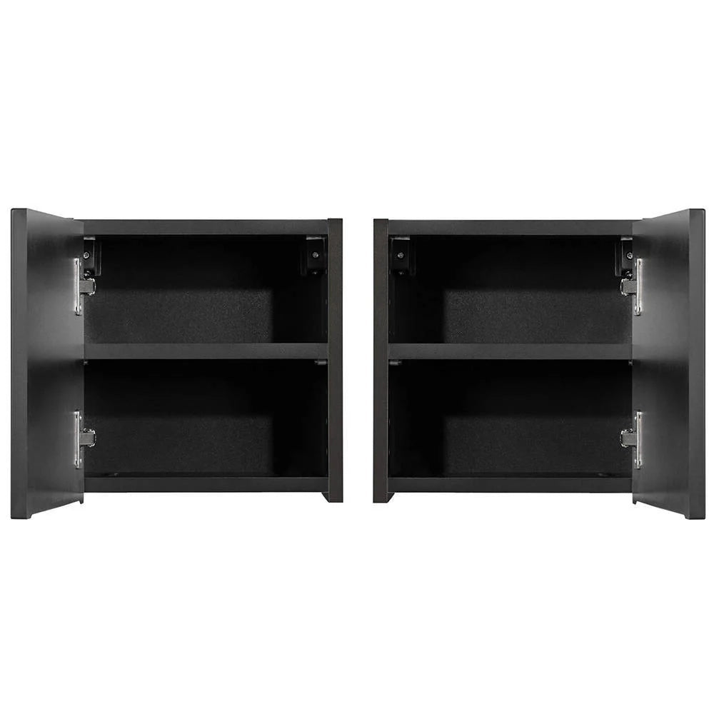 Mobiletto/scaffale da bagno a parete nero 30 x 30 x 19 cm 03_0008896