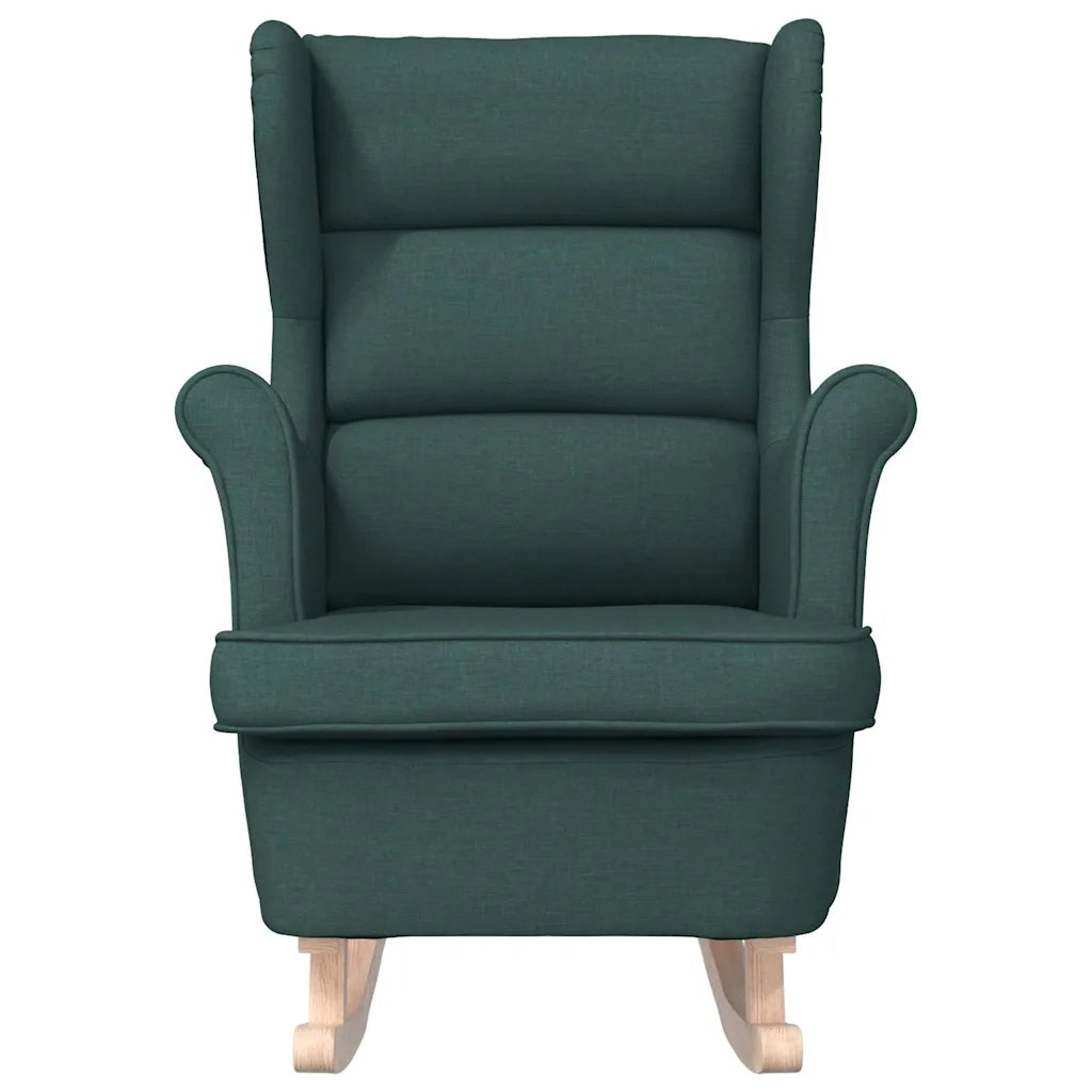 Sedia a Dondolo Verde Scuro 74x90x102 cm in Tessuto 4016924