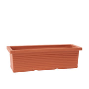Cheonda - Garden Italia Balconetta Millerighe GBM 50×18 cm in Resina – Made in Italy, Resistente al Gelo e Antiurto Colore: TERRACOTTA
