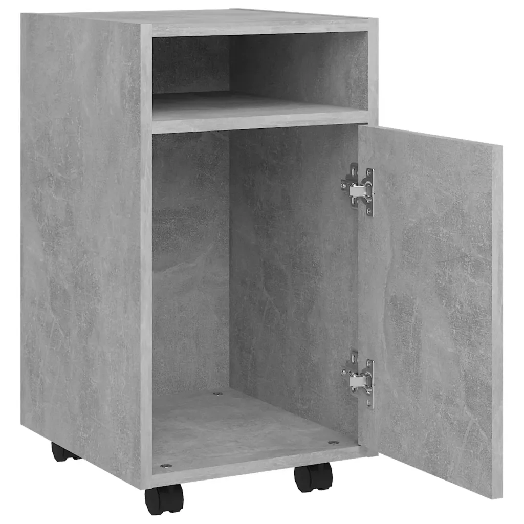 Credenza con Ruote-Buffet-Armadio da cucina Grigio Cemento 33x38x60 cm Legno Multistrato