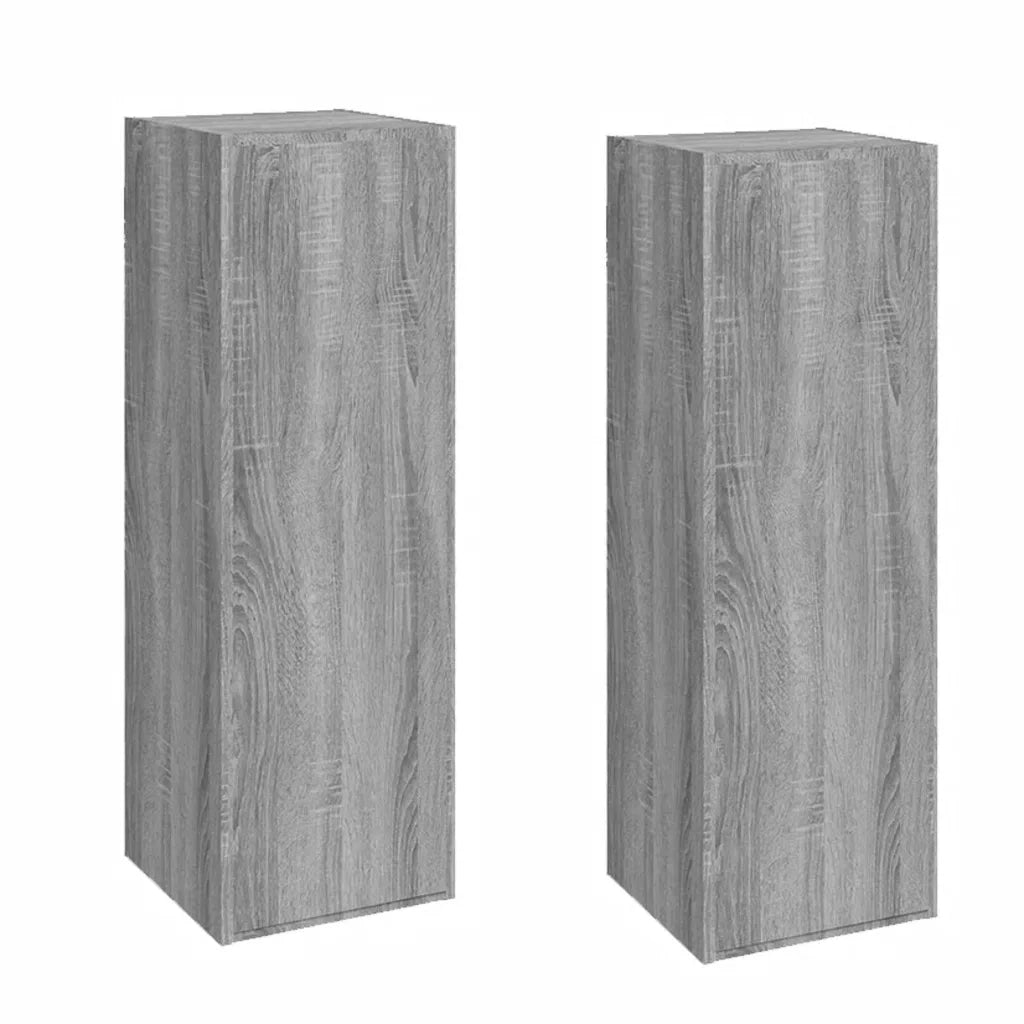 Mobili TV 2 pz Grigio Sonoma 30,5x30x90 cm in Legno Multistrato 815750