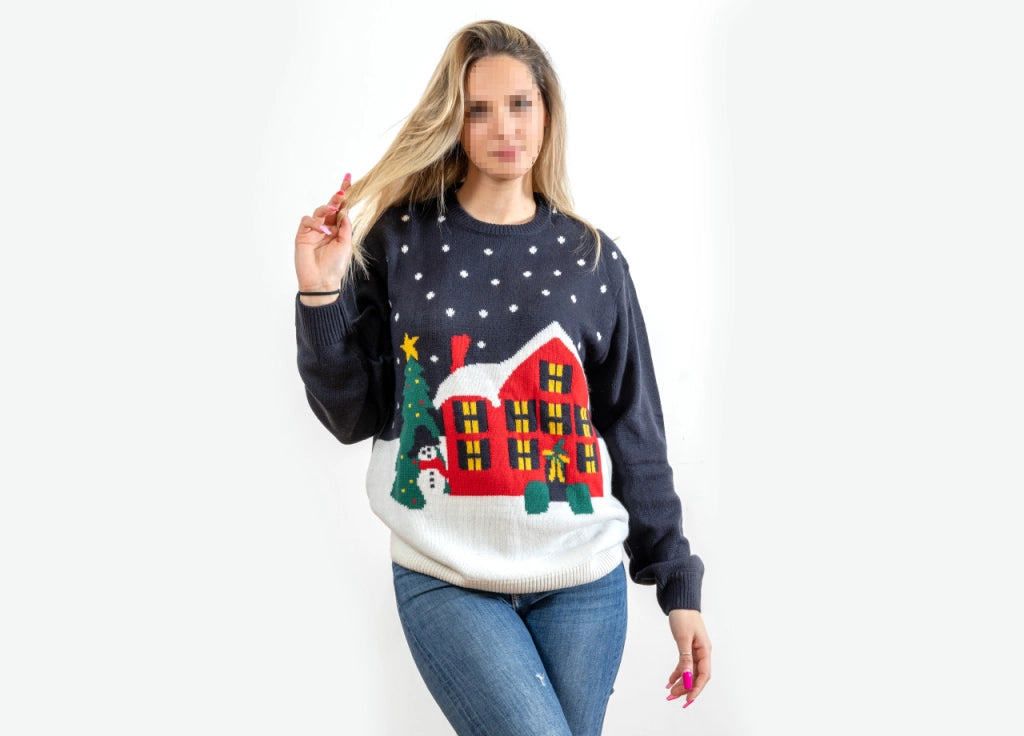Maglione Natalizio Maglioncino Xmas Pullover Girocollo Winter Per Adulto - XL - Xmas House