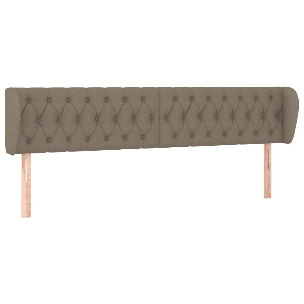 Testiera | Testata ad Orecchio Tortora 203x23x78/88 cm in Tessuto