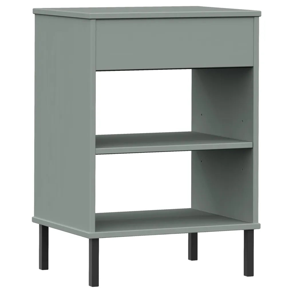 Mobile Consolle | Tavolo d'Ingresso Gambe Metallo Grigio Legno Massello Pino OSLO