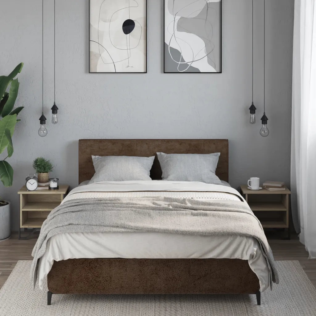 Set di 2 Comodini | Armadio da Notte | Mobiletto da notte Rovere Sonoma 40x30x40 cm in Truciolato