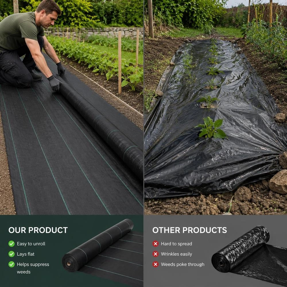 Weed Control Root Barrier Fabric Black 1x200 M In PP